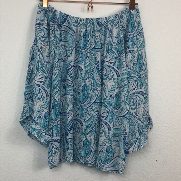 Altar’d State Paisley Off Shoulder Ruffle Sleeve 20A - Picture 5 of 5